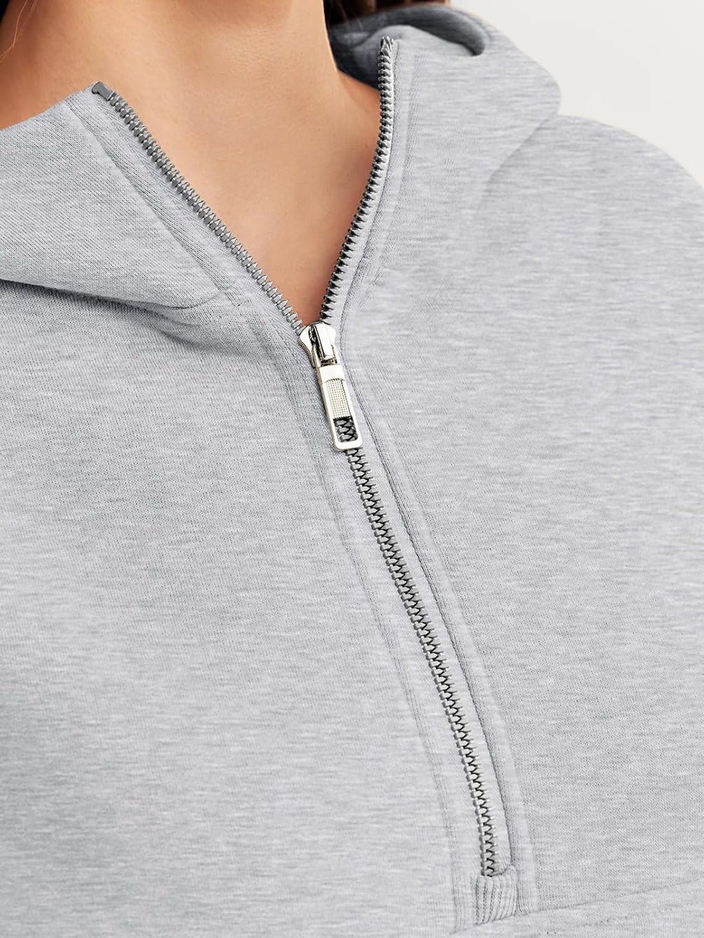Trendy Queen Womens Hoodies Quarter Half Zip Pullover Oversized Sweatshirts Half With Pockets Fall Clothes