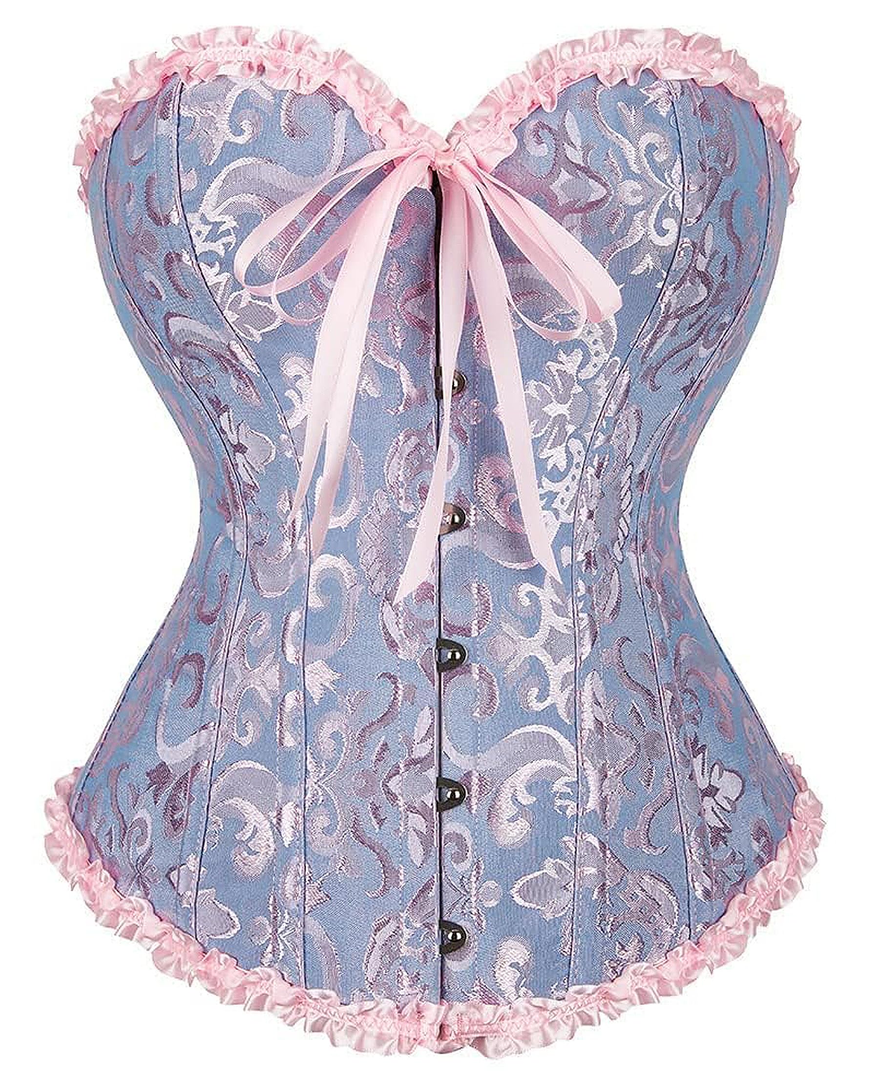 SZIVYSHI Corset Tops for Women, Bustier Shapewear Lingerie, Lace Waist Push Up Bodysuit