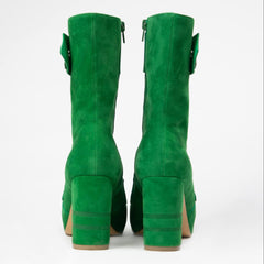 Michaela V Marta Green Suede Boots