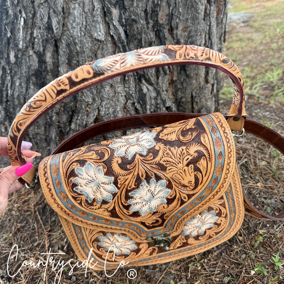 Stella Tooled Leather Concealed Carry Handbag