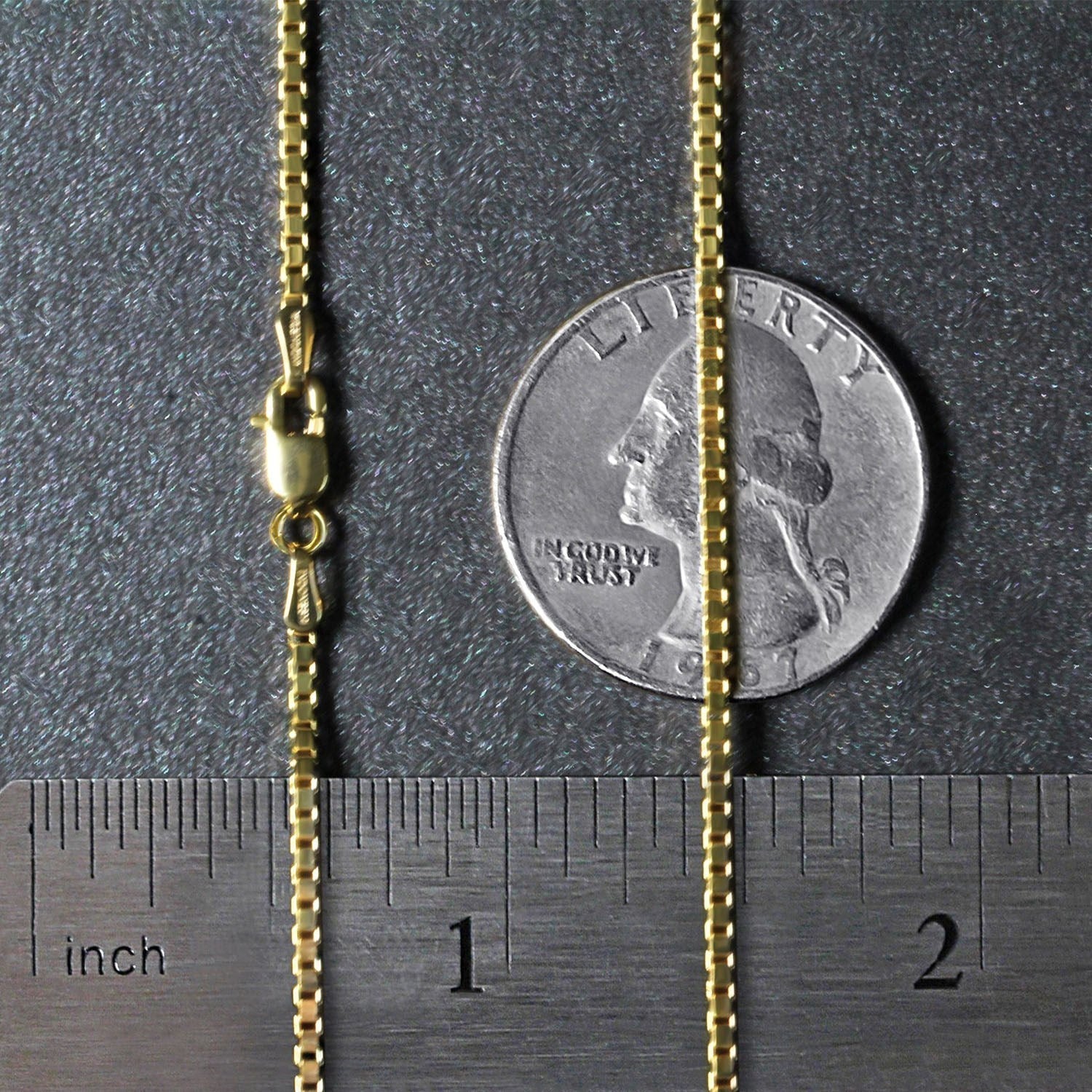 14k Yellow Gold Semi Solid Box Chain (1.80 mm)