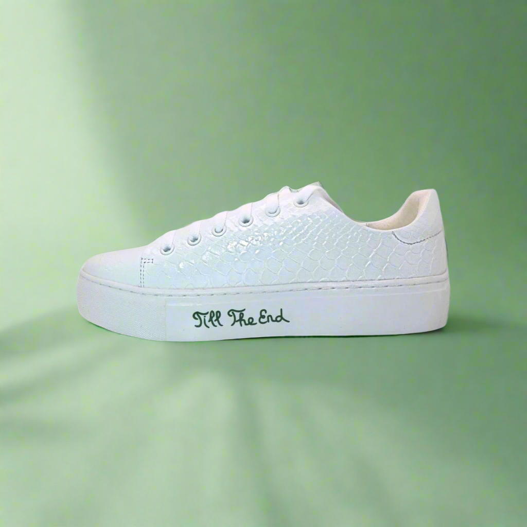 Michaela V Amare white sneakers