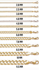 14K Gold- Moon Cut Chain (Yellow Gold)