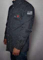 FR Pearl Snap Work Shirt - Reaper Black