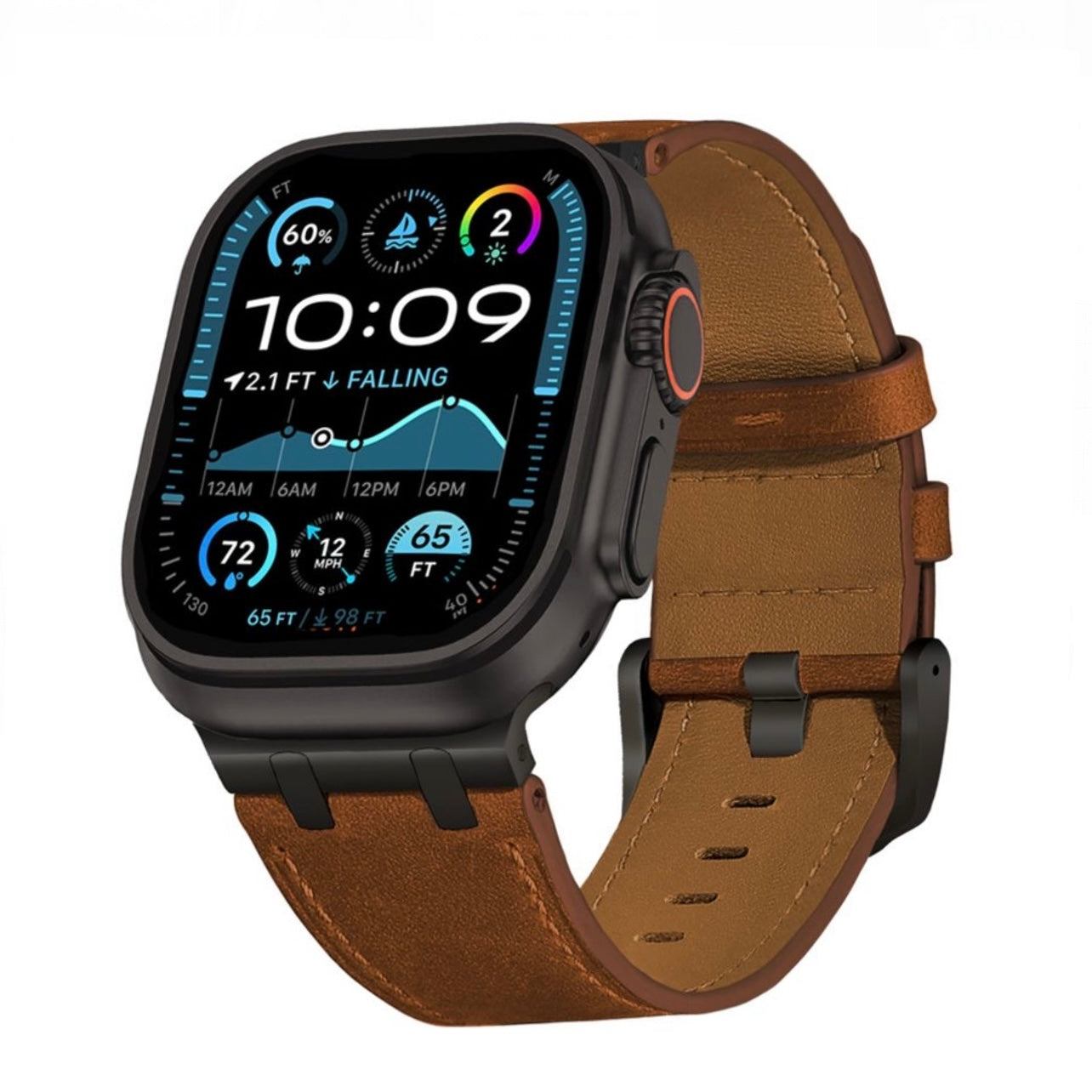 Premium AP Leather Band for Apple Watch - Vintage Design