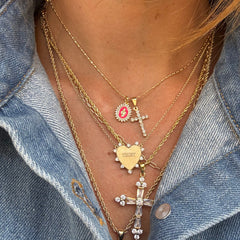 Virgin Maria Multi-Charm Necklace