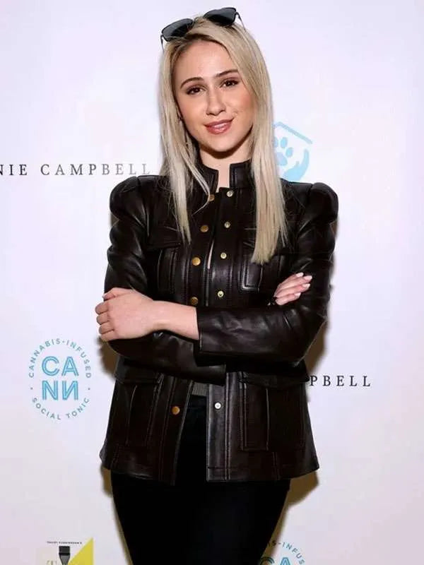 Maria Bakalova Brown Leather Jacket