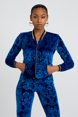 Royalty Velour Tracksuit - Sapphire