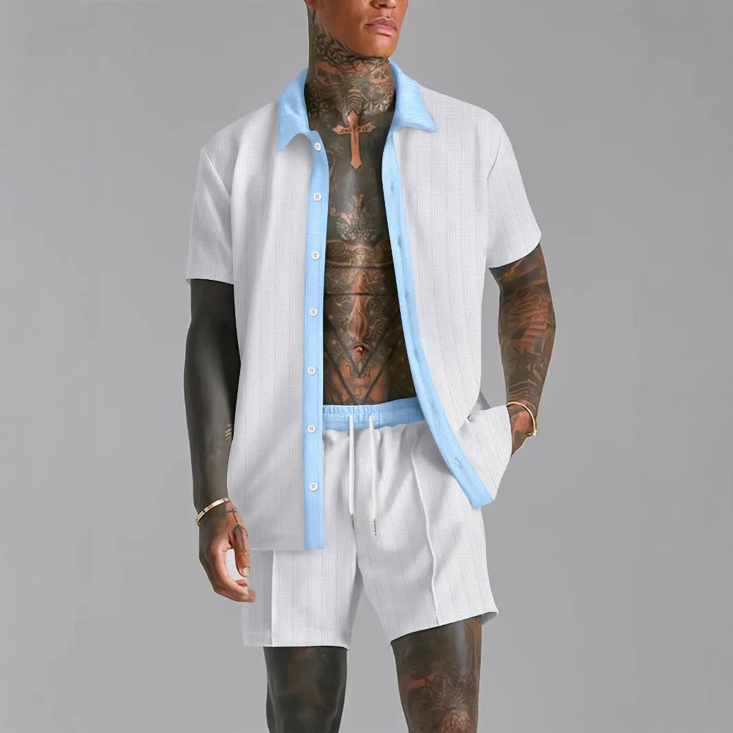 Retro cool summer Men's beach shorts set