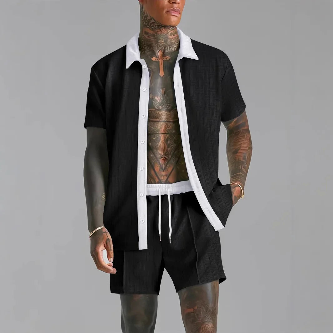 Retro cool summer Men's beach shorts set