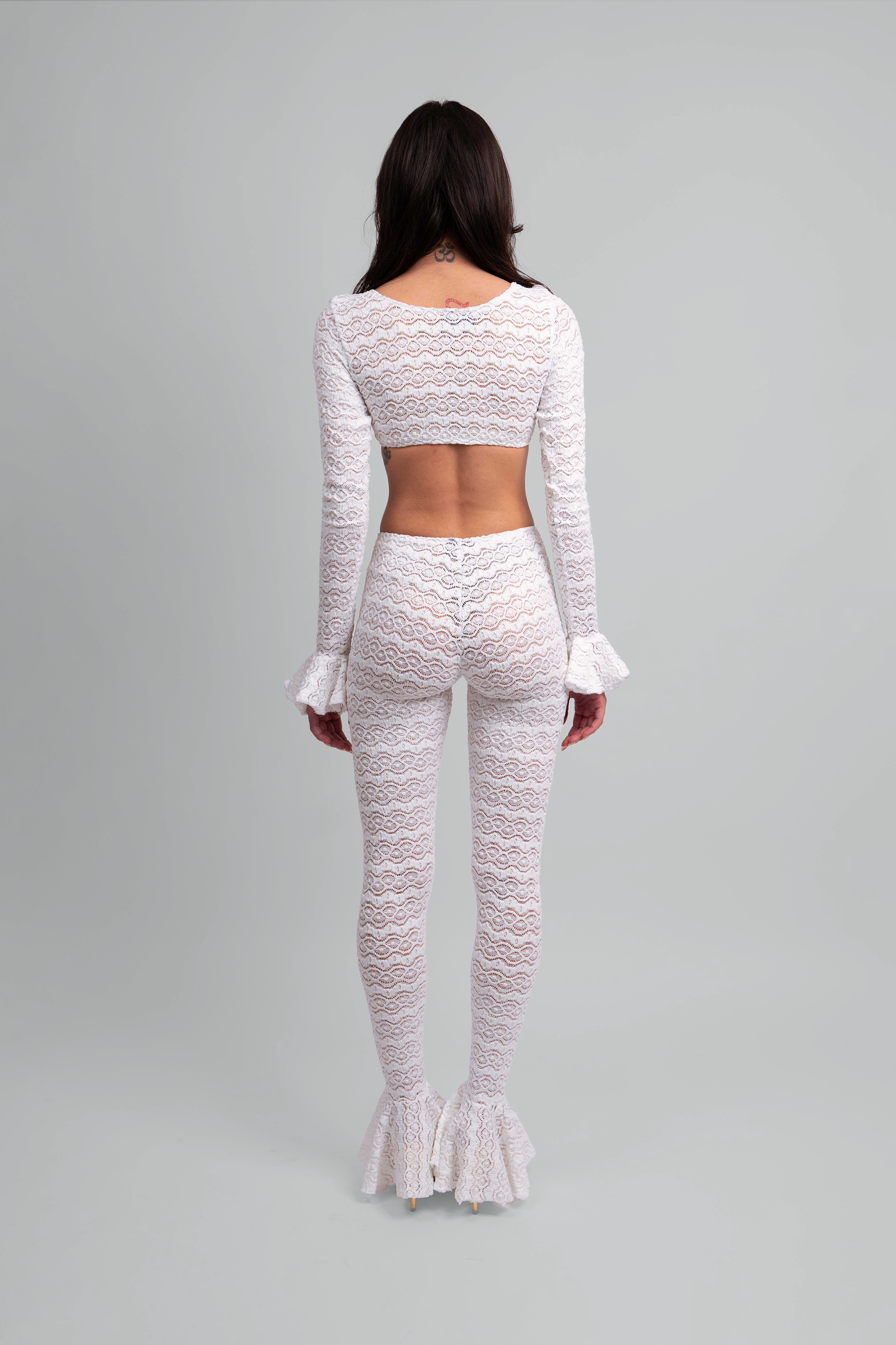 Scarlet Black Lace Knit Set