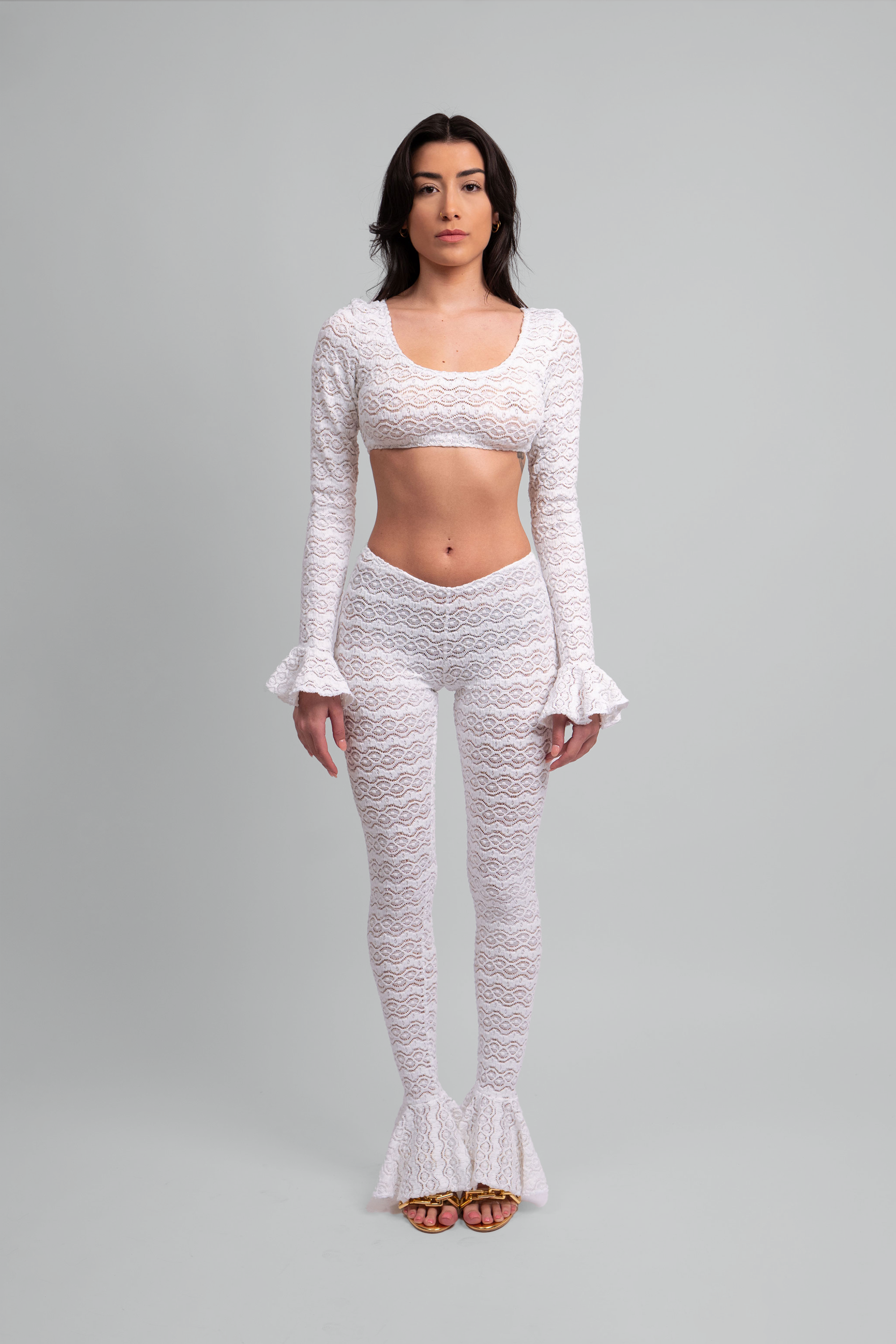 Scarlet Black Lace Knit Set