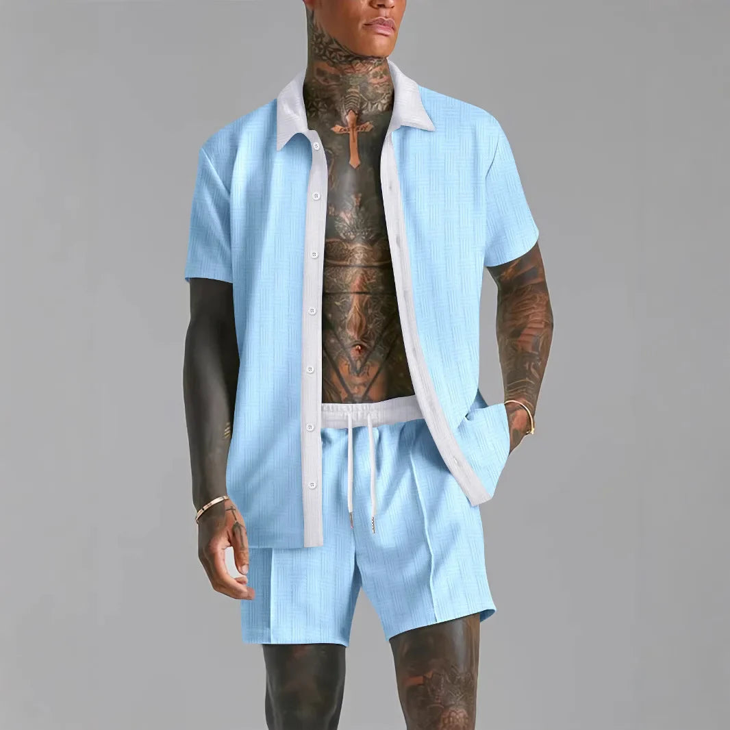 Retro cool summer Men's beach shorts set