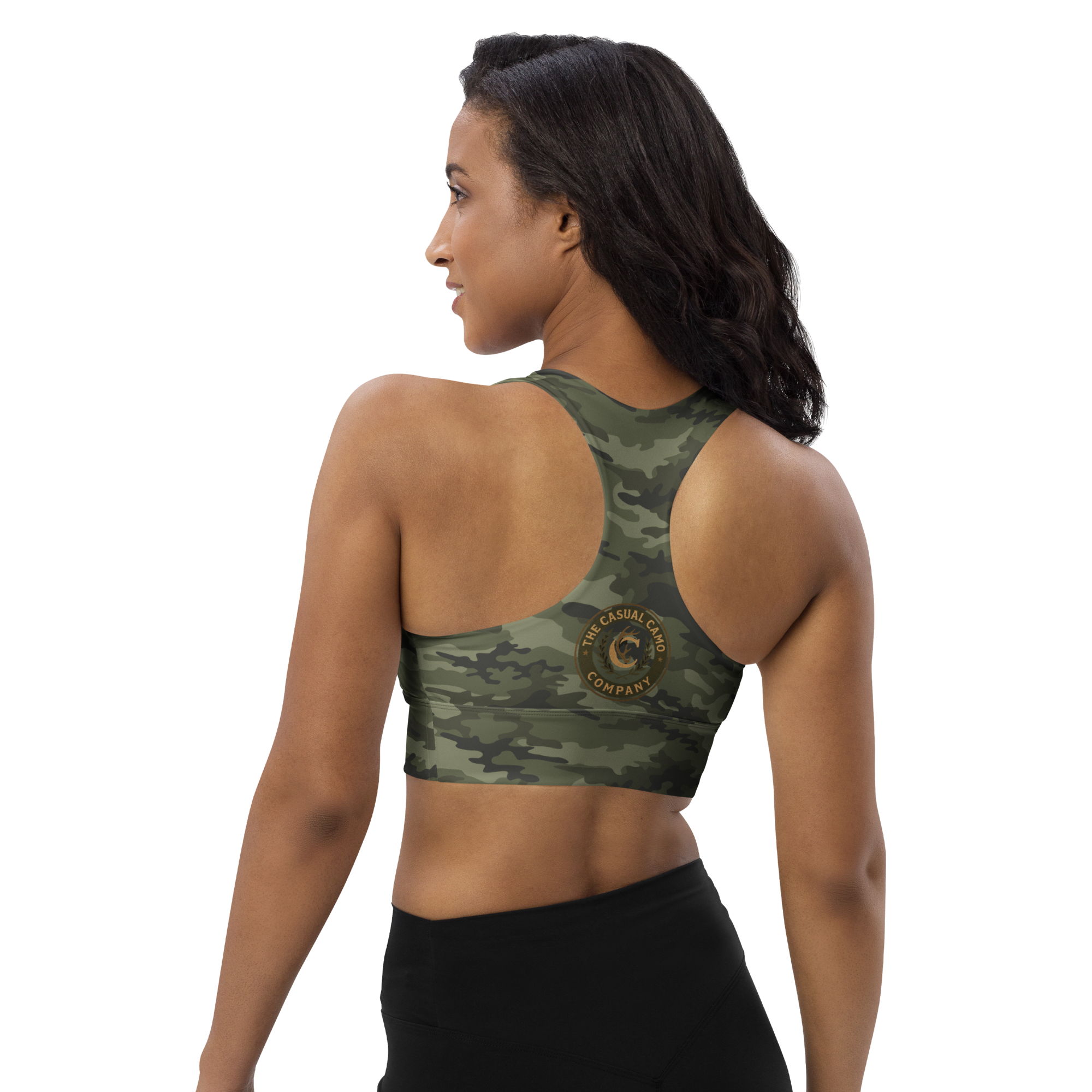 The Casual Camo Company Longline Sports Bra