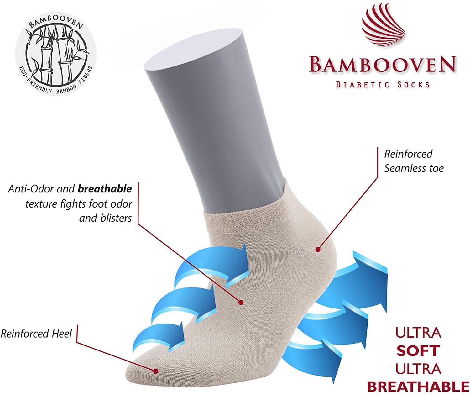 Women’s Bamboo Ankle Socks 12-Pack - 554