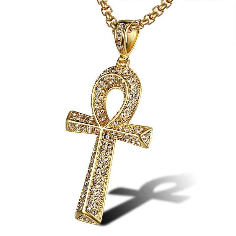 Men’s/Women’s Egyptian Ankh Pendant - Hip-Hop Steel Unisex Gem