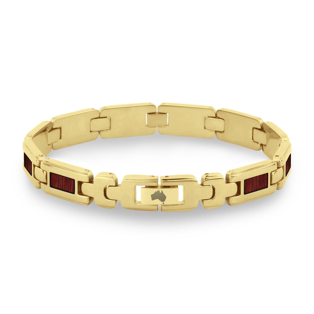 Jarrah Men's Link Bracelet - Yellow Gold