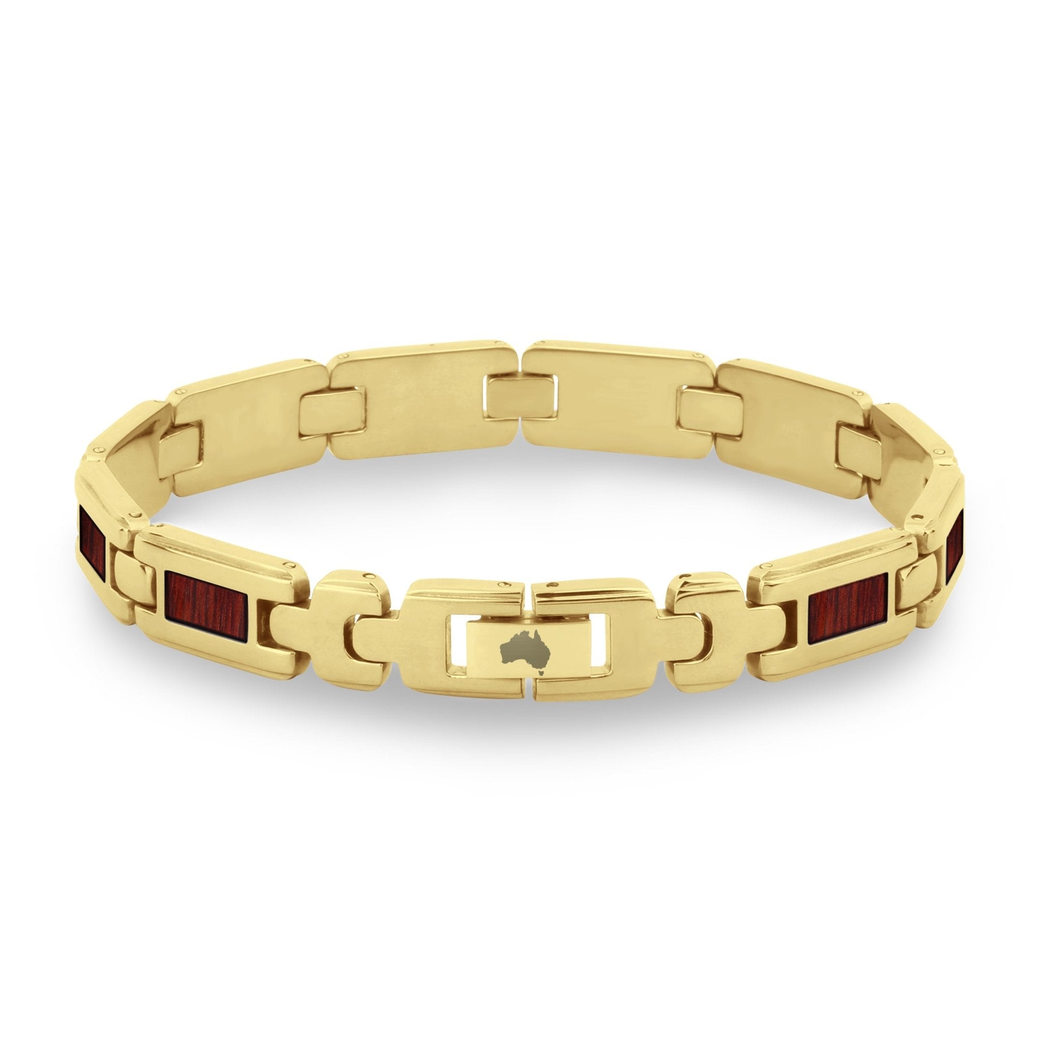 Jarrah Men's Link Bracelet - Yellow Gold