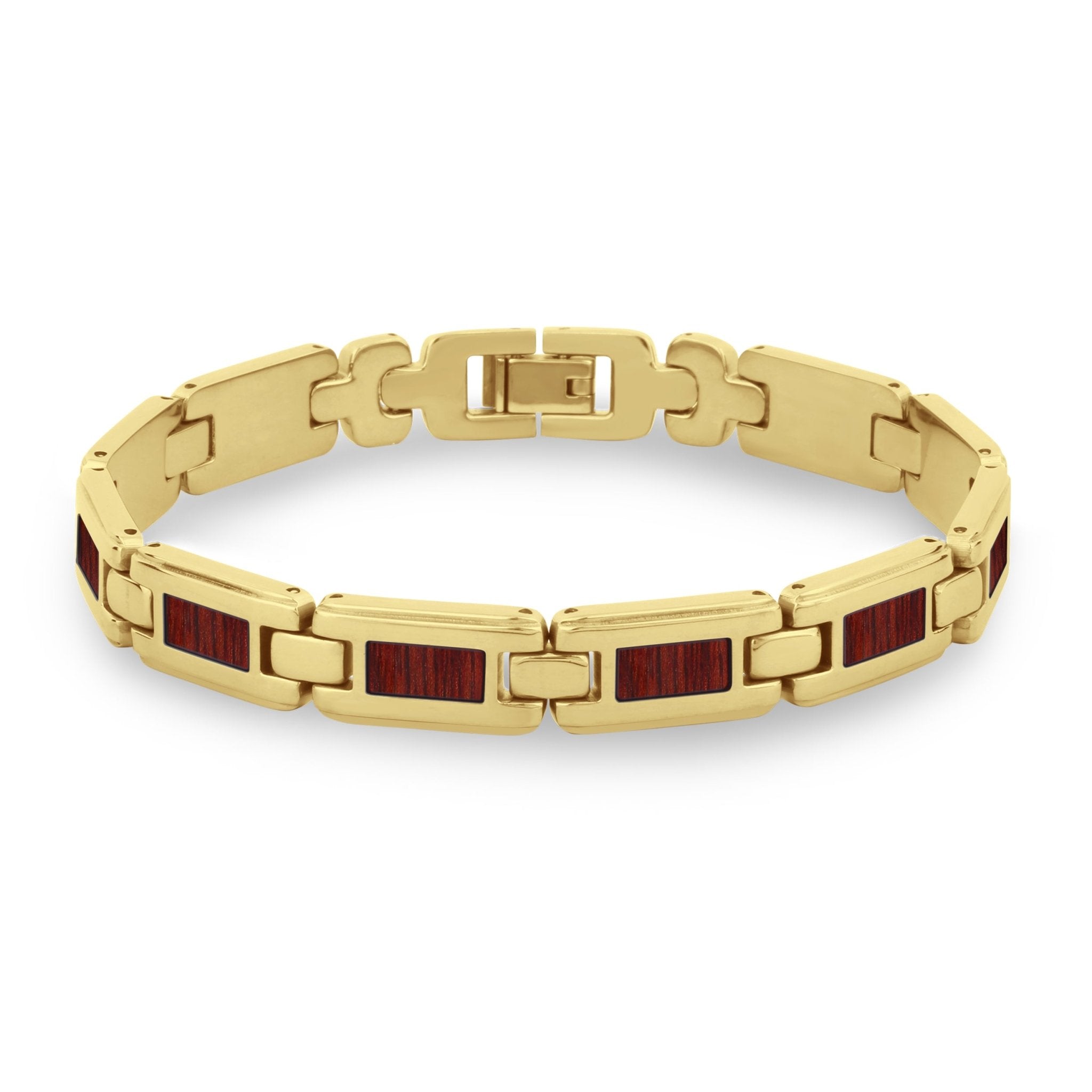 Jarrah Men's Link Bracelet - Yellow Gold