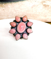 Pink Conch Starburst Ring